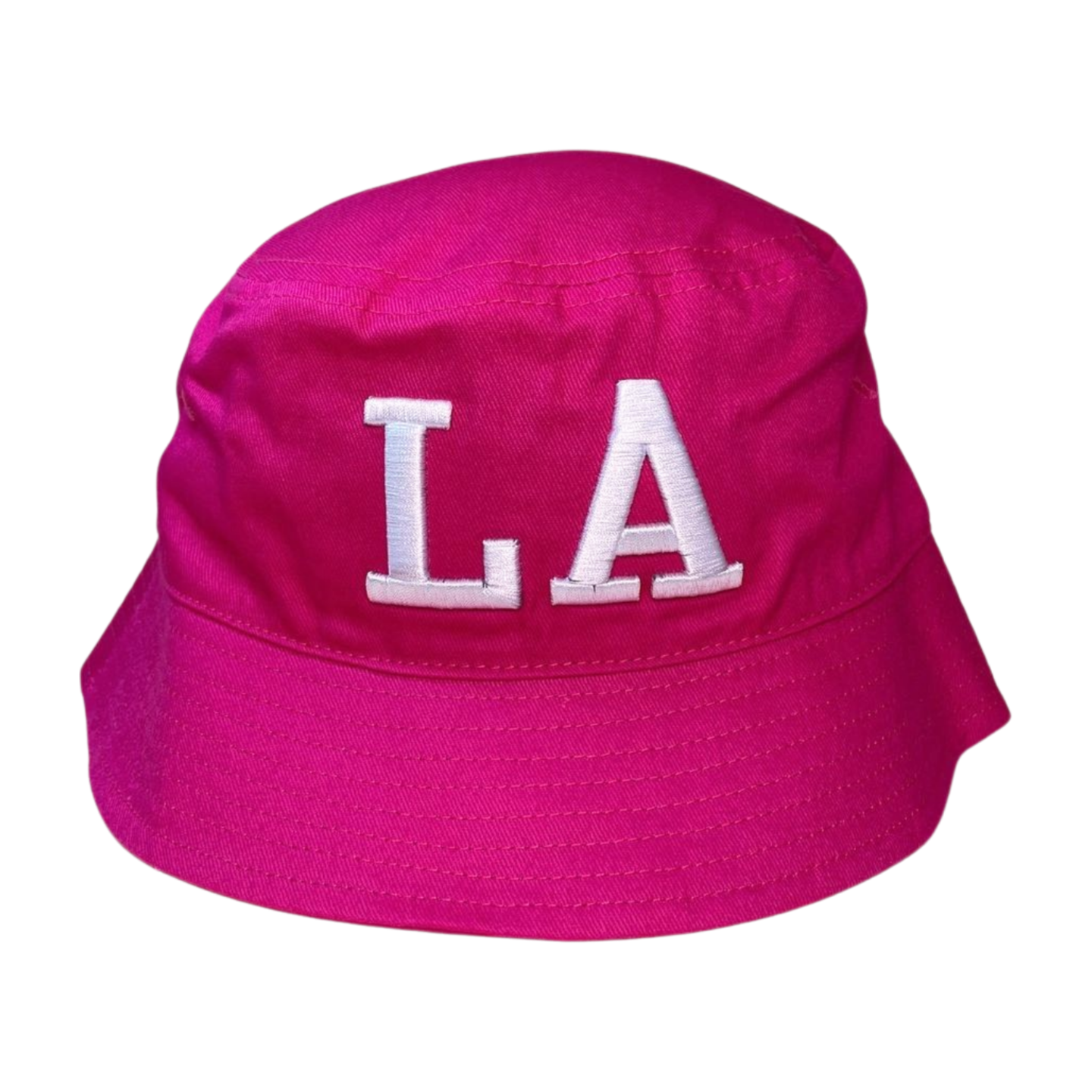 Bucket with College Font LA Embroidery Contrasted Thread Color | Burzip Inc #EMB