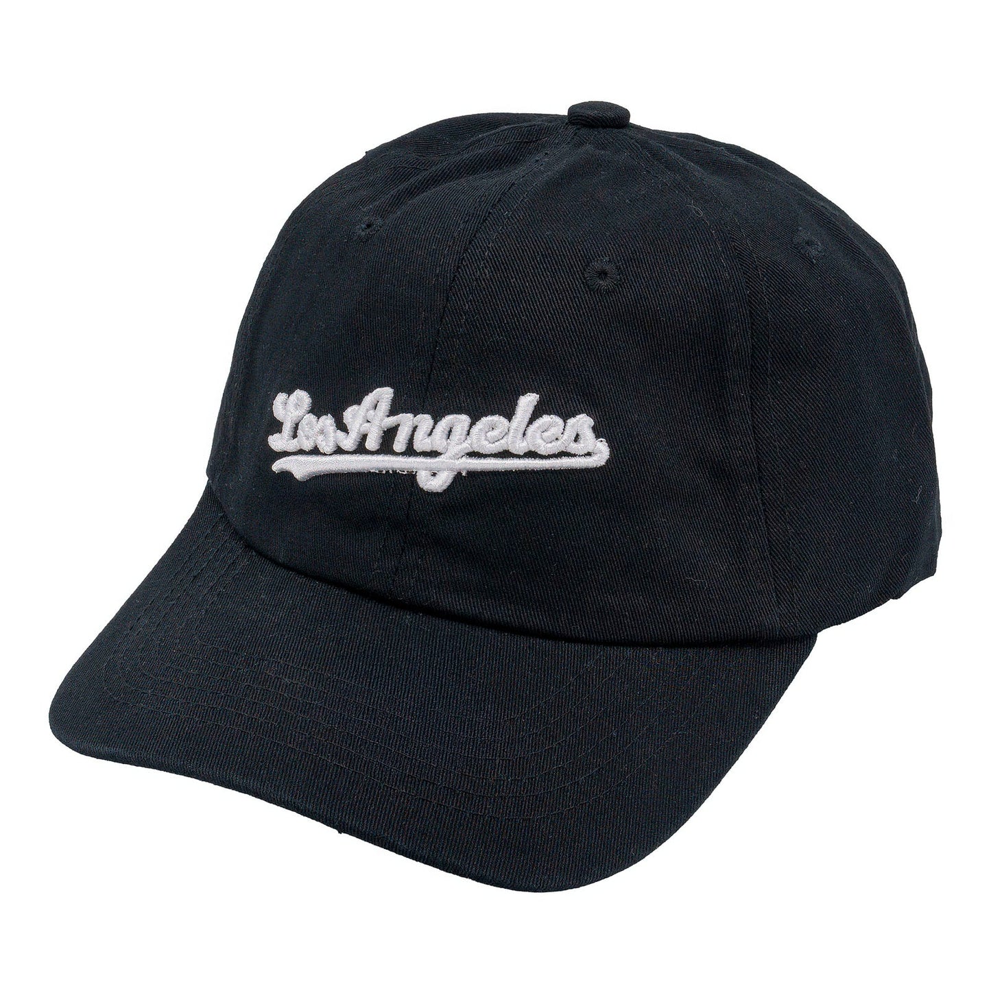 Los Angeles Script Angled Embroidered On Cotton Dad Hat Embcdh | Burzip Inc #EMB