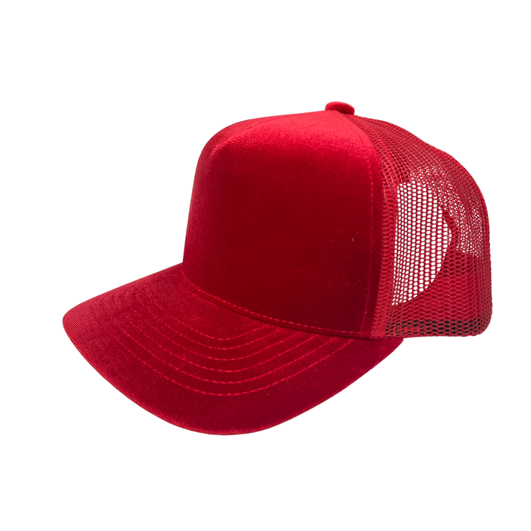 5panel Velvet W/mesh Back 5panel Cap Vvwy | Burzip Inc #VM