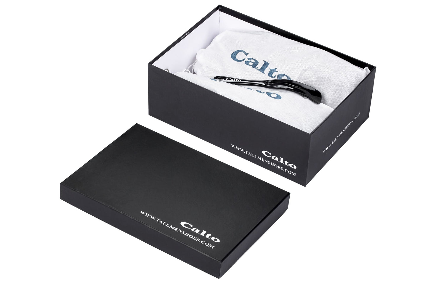 CALTO - J1433 - 3.3 Inches Taller (Black) - Casual Chunky Sole Sneaker Loafers