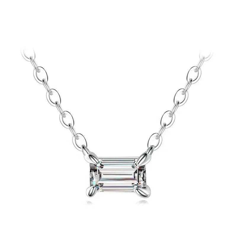 Modian Genuine 925 Sterling Silver Fashion Charm AAA Zirconia Pendant Necklace For Women Silver Female Necklaces Fine Jewelry