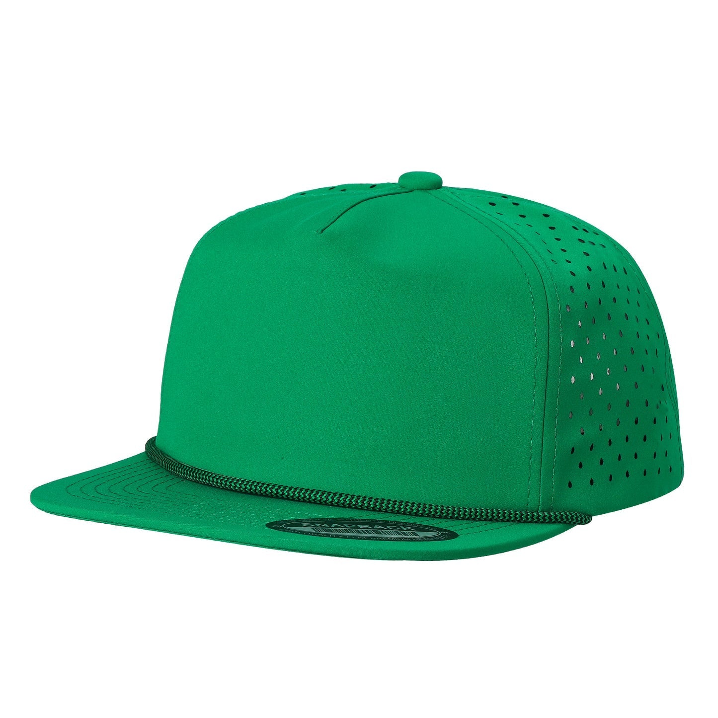 5panel Unstructured Crown W/ Laser Back W/ Rope Flatbill Water Proof Fabric 5wpr | Burzip Inc