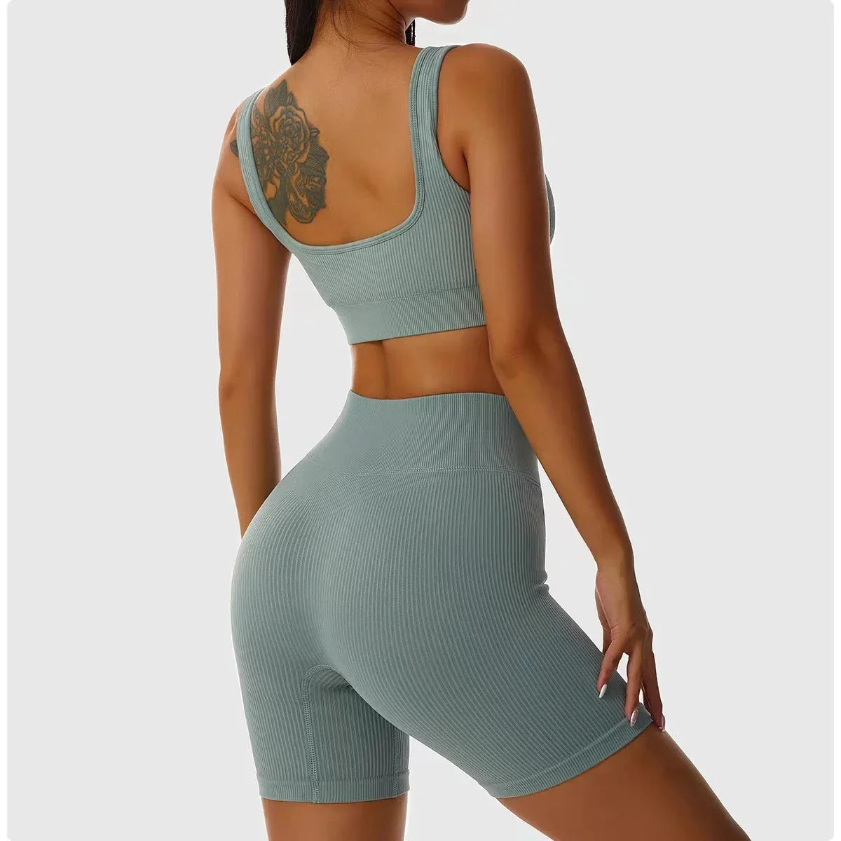 đź–¤ Ribbed Seamless Yoga Set