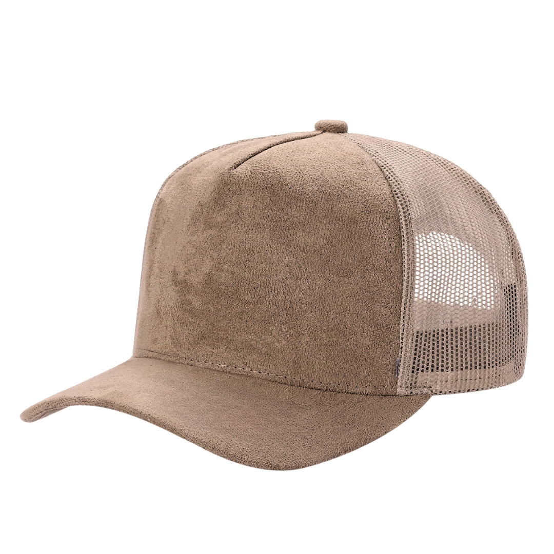 5Panel Suede Front Mesh Back Trucker Cap for Burning Art sum 520