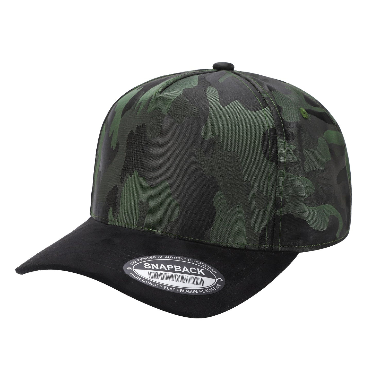 5panel Camo Head with Suede Fabric Bill Snapback Tccs | Burzip Inc