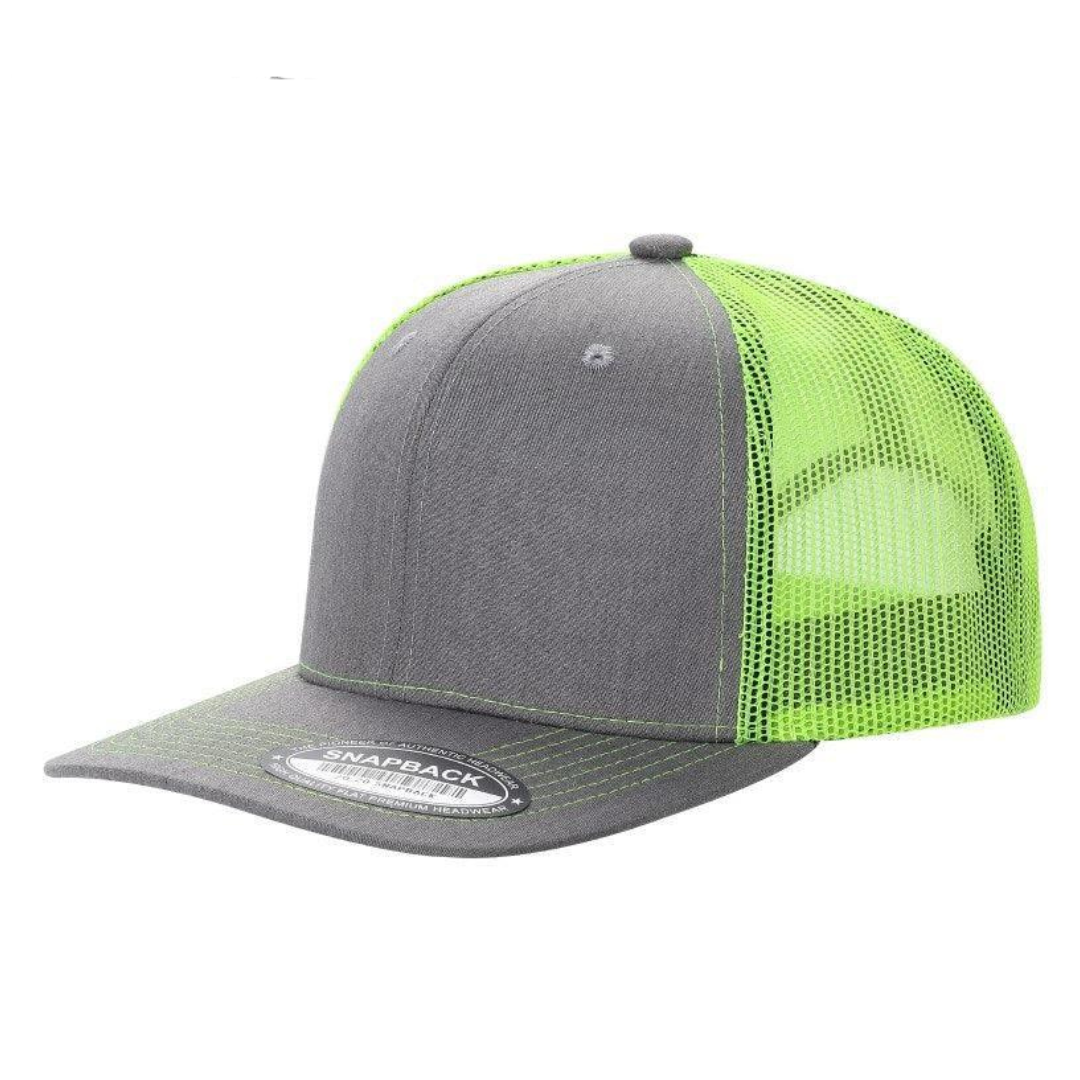 6 Panel Trucker Mesh Snapback Cap with 2 Tone