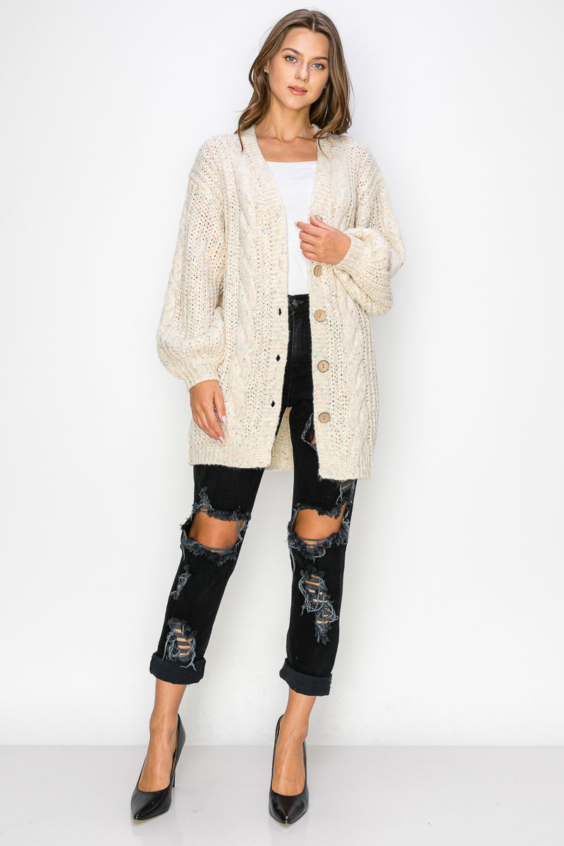 WC0012 PK3 Chunky Sweater Cardigan | Burzip Inc #WC0012-PK3