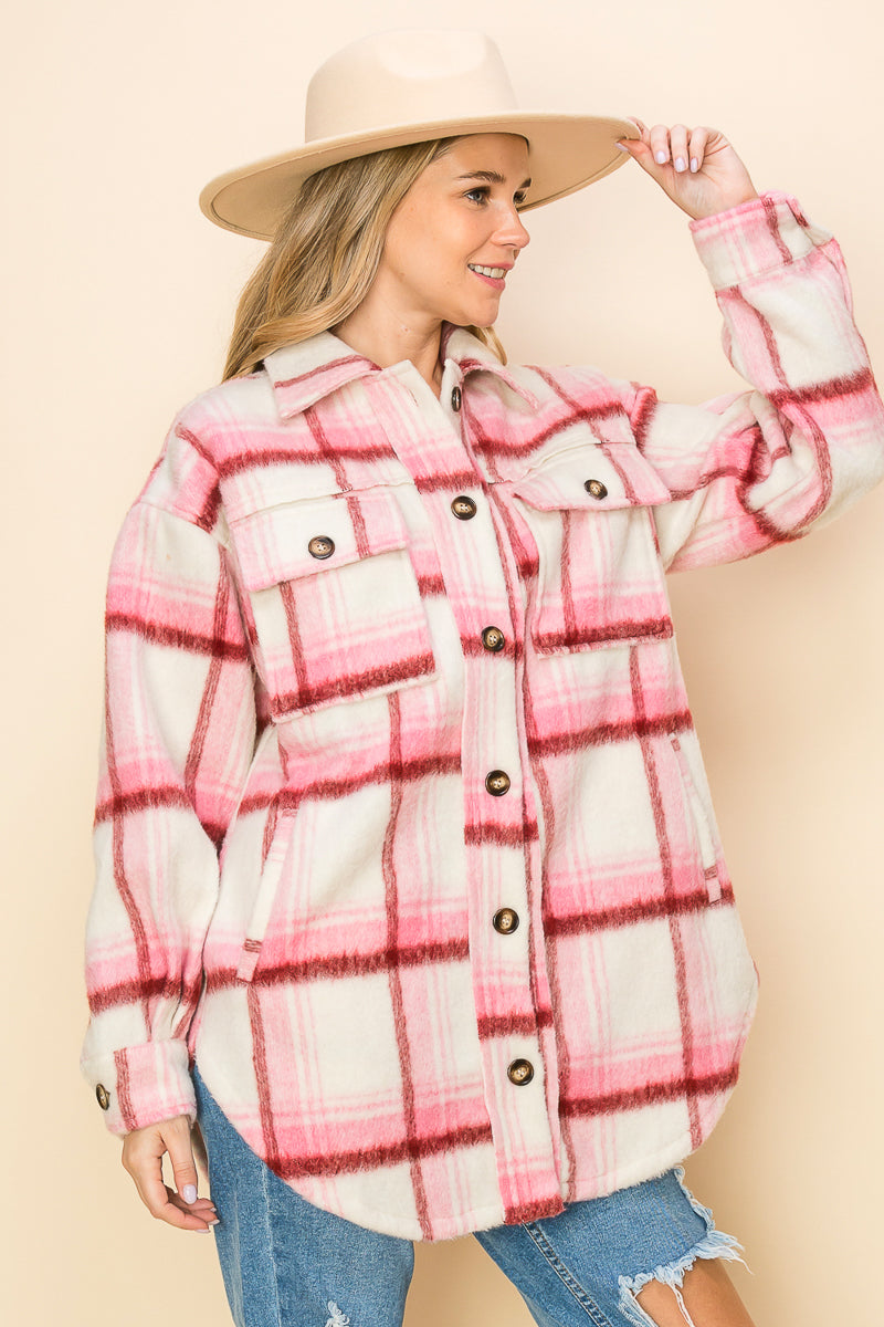 WK0049 PK3 Brushed Flannel Jacket | Burzip Inc #WK0049-PK3