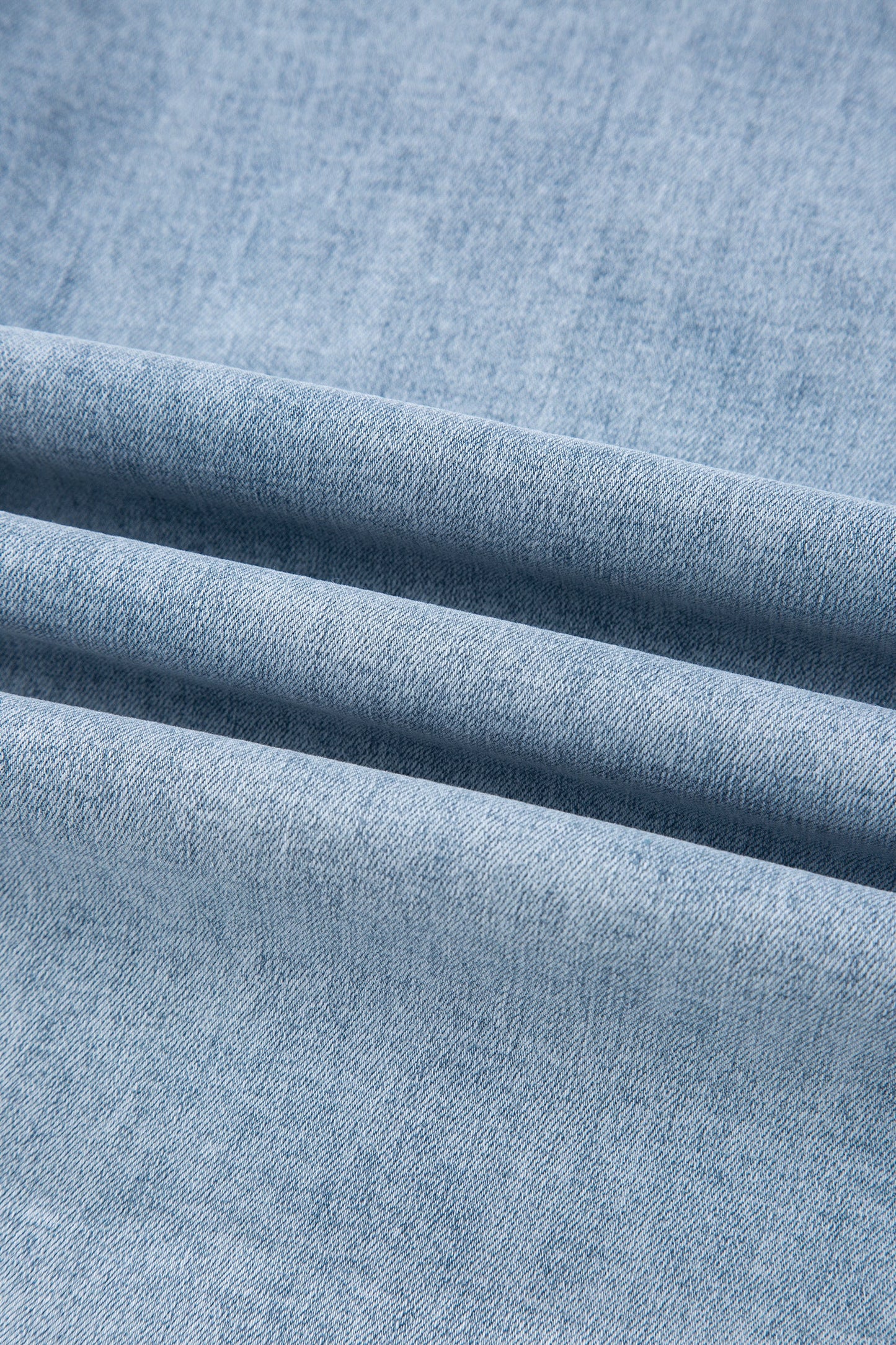 Beau Blue Bow Knot Side Detail Straight Leg Loose Jeans