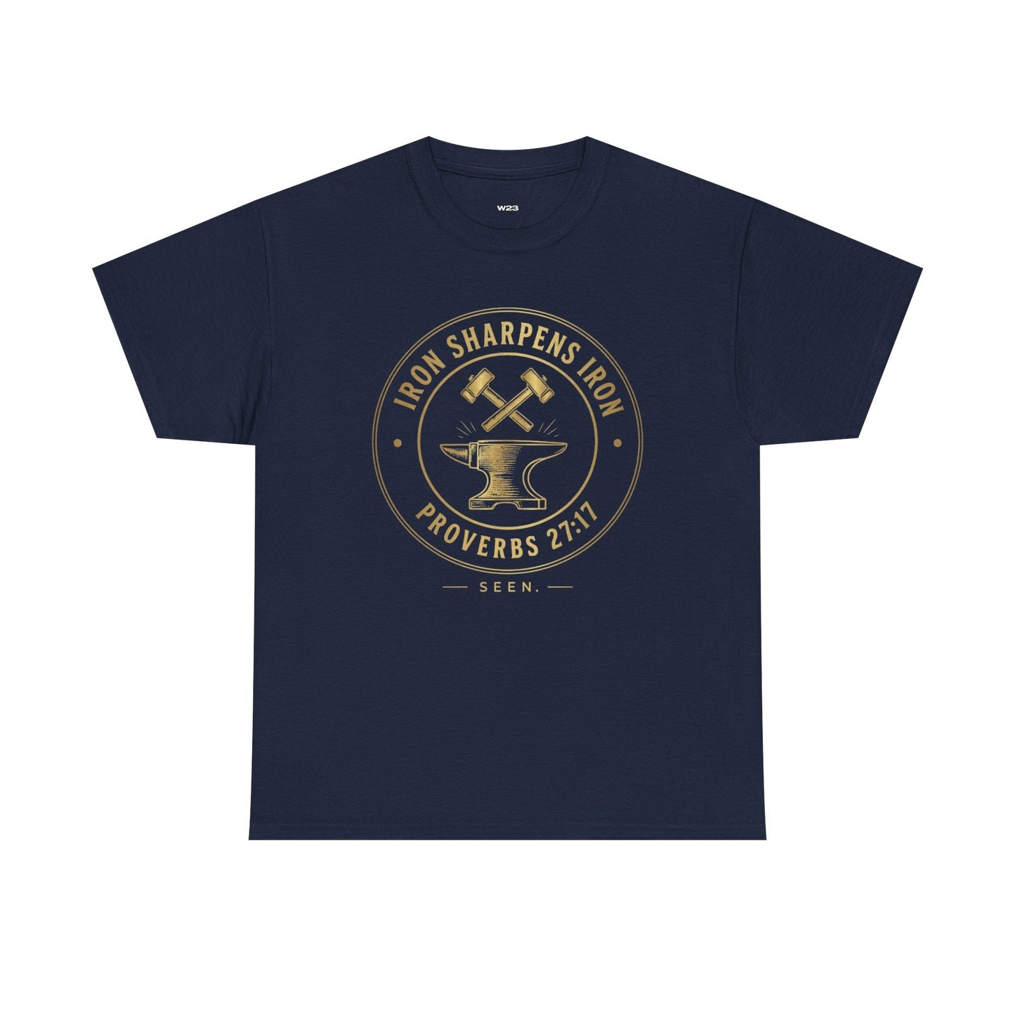 Iron Sharpens Iron Tee — Proverbs 27:17 | Faith Apparel for Men