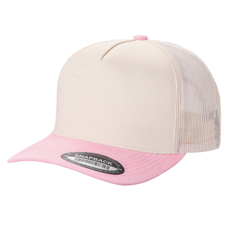 5panel Twillcrown Mesh Back Suede Bill Blank Caps Tcms | Burzip Inc