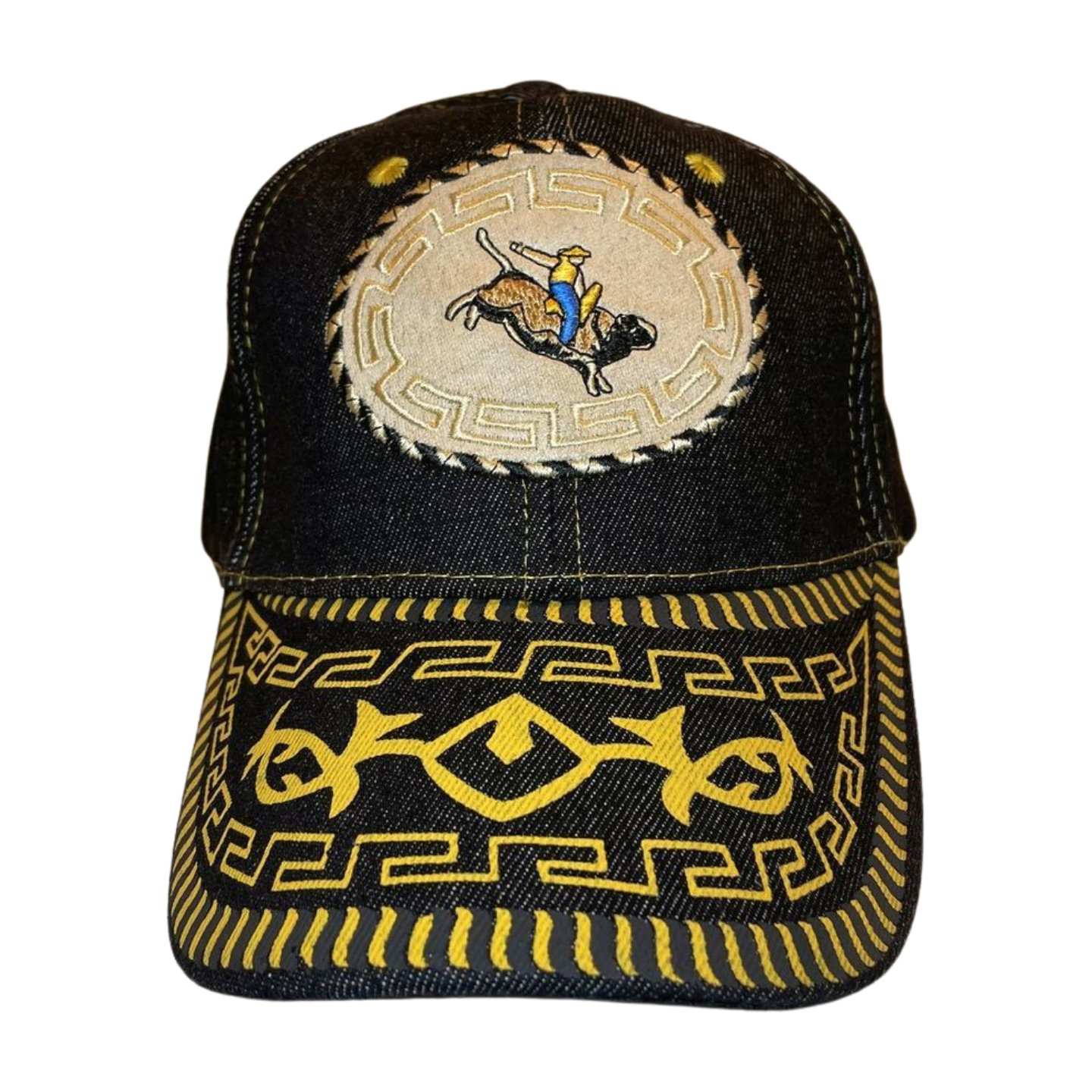 HP-DZ-cowboy embroidery velcro ball cap-$5.50