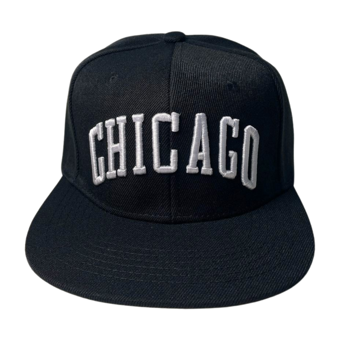 PS-CHICAGO-DZ-CHICAGO EMBROIDERY, FLAT BILL SNAPBACK-$5.50