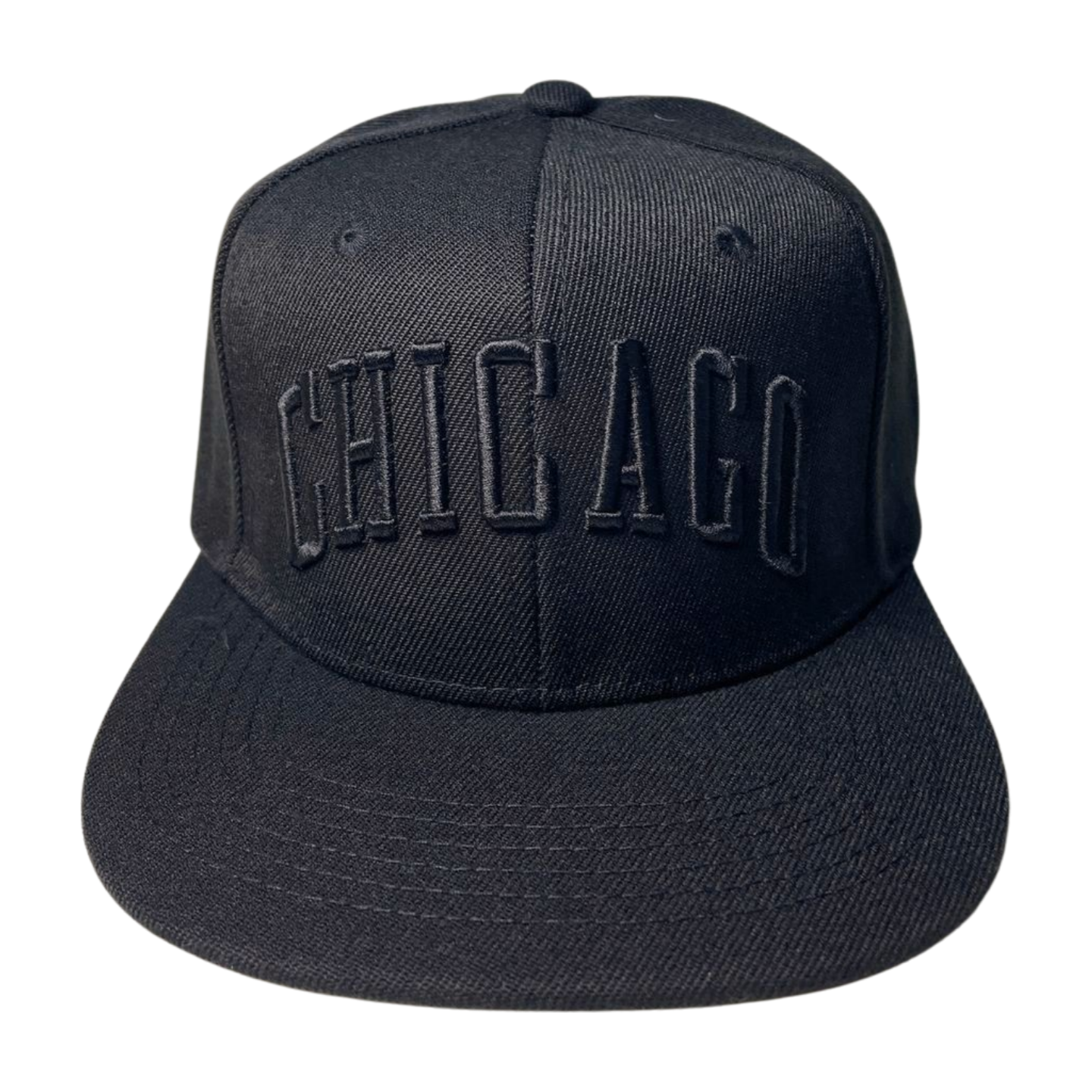 PS-CHICAGO-DZ-CHICAGO EMBROIDERY, FLAT BILL SNAPBACK-$5.50