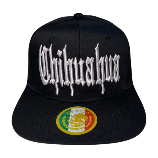 HP-DZ-CLASSIC LETTER WHT EMBROIDERY ON BLACK CAP FLAT BILL