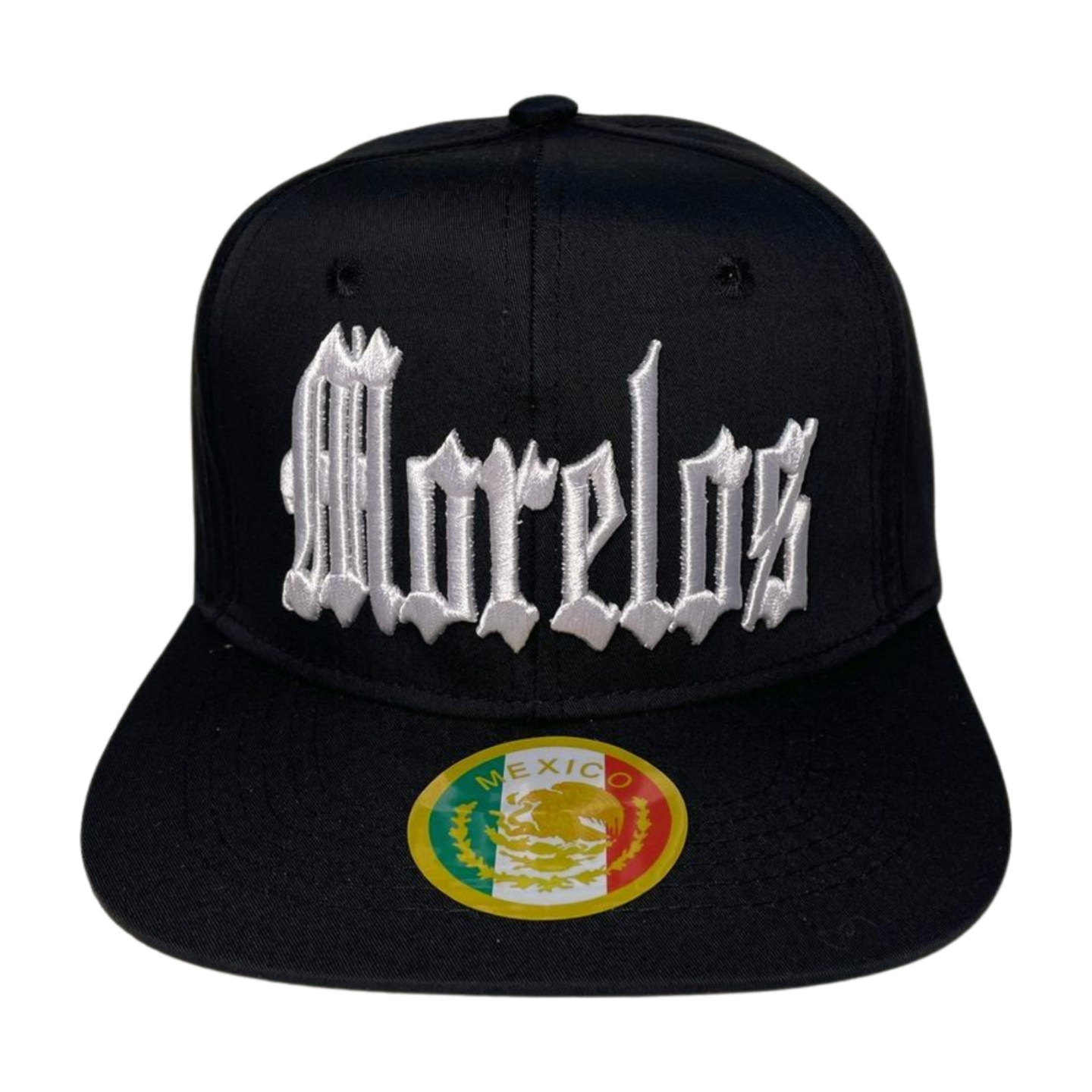 HP-DZ-CLASSIC LETTER WHT EMBROIDERY ON BLACK CAP FLAT BILL