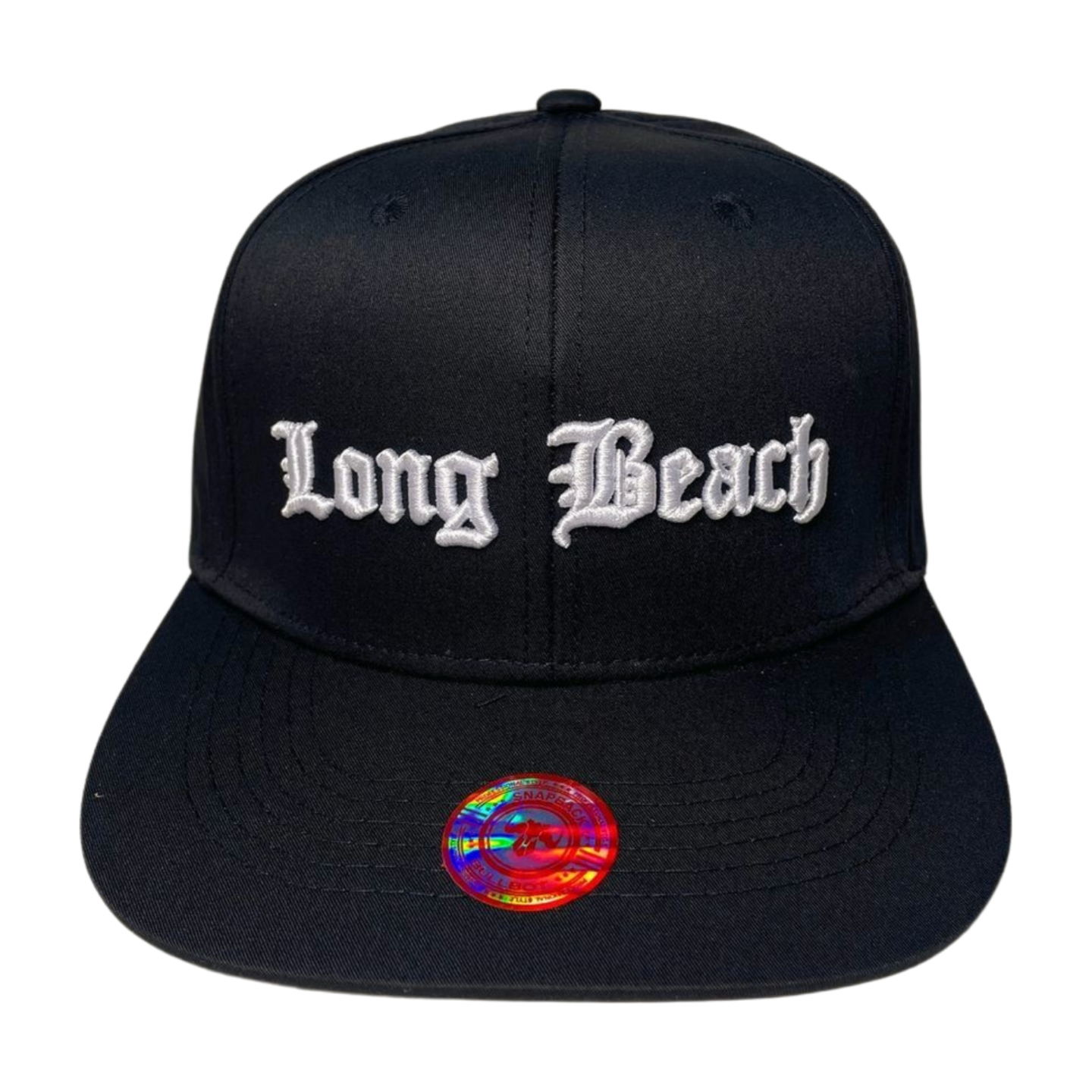 HP-DZ-CLASSIC LETTER WHT EMBROIDERY ON BLACK CAP FLAT BILL