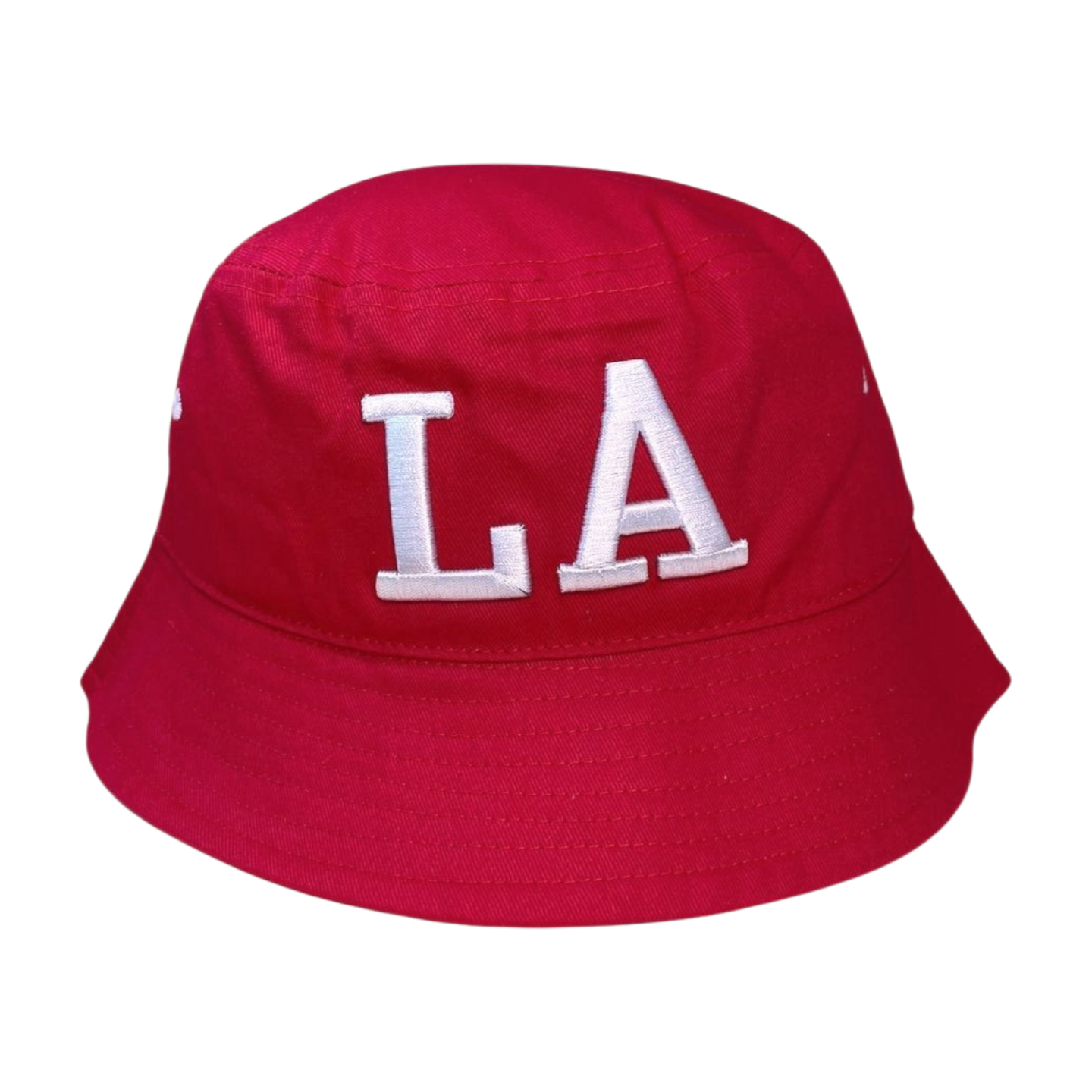 Bucket with College Font LA Embroidery Contrasted Thread Color | Burzip Inc #EMB