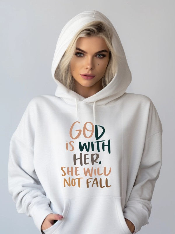 God With Her She Will Not Fall Graphic Sweatshirt
