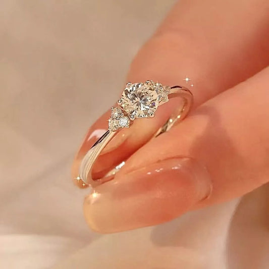 1 Carat Moissanite 925 Sterling Silver Ring