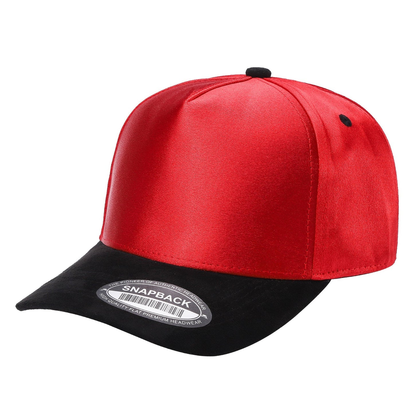 TCSTS-PC-SATIN CROWN & SUEDE BILL 5PANEL SNAP BACK-PREPACK