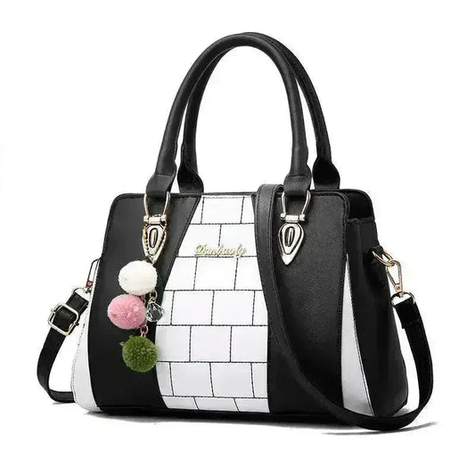 High Quality Contrast Color Messenger Bag For Ladies