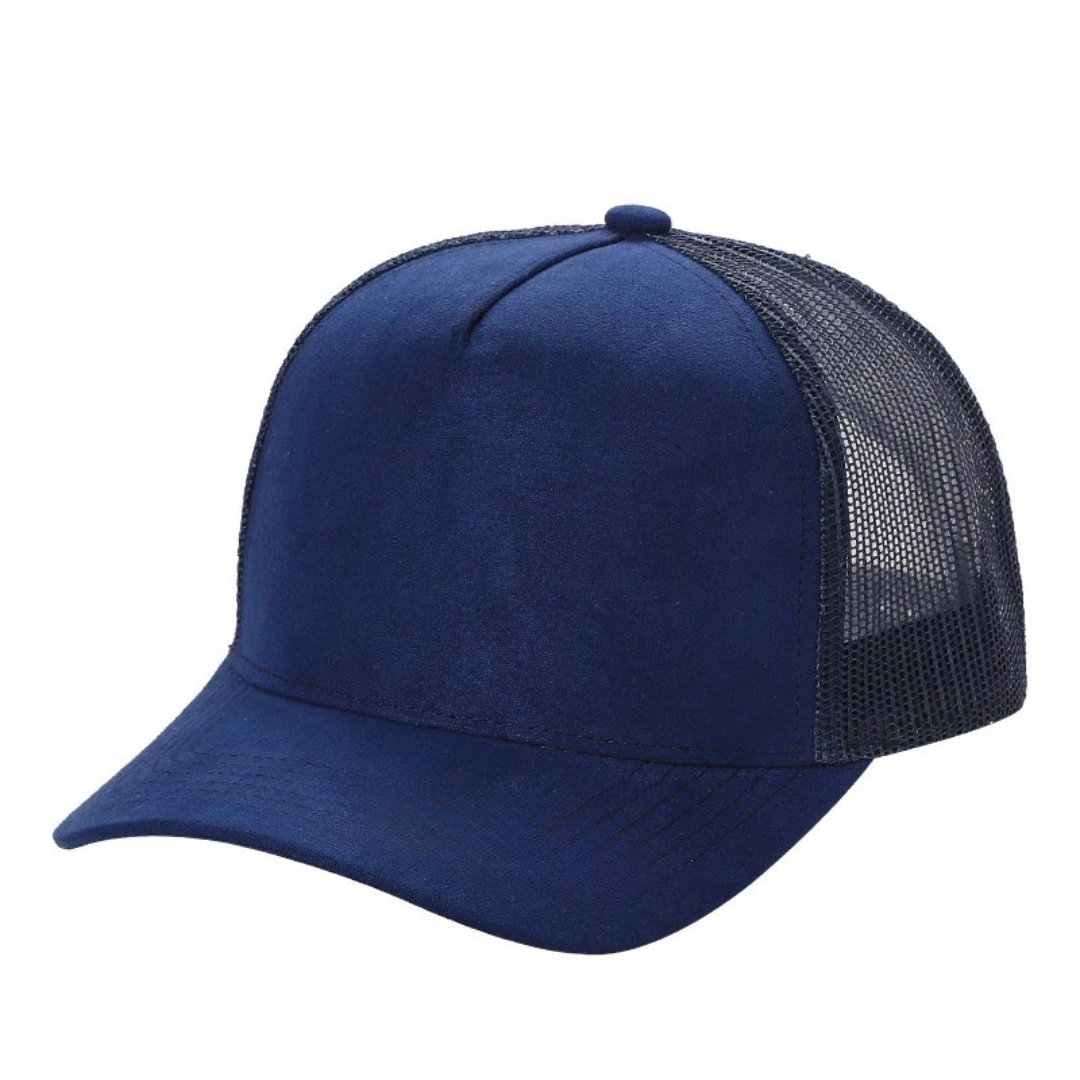 5Panel Suede Front Mesh Back Trucker Cap for Burning Art sum 520