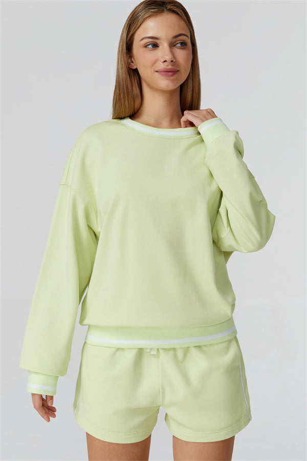 The Amara Sweatshirt Lounge Shorts 2-Piece Set