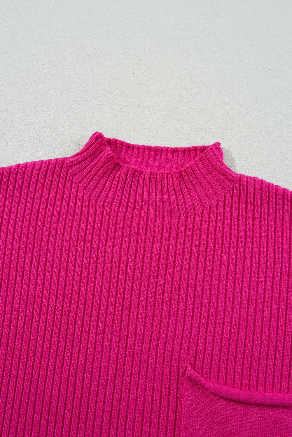 Gold Flame Patch Pocket Ribbed Knit Short Sleeve Sweater