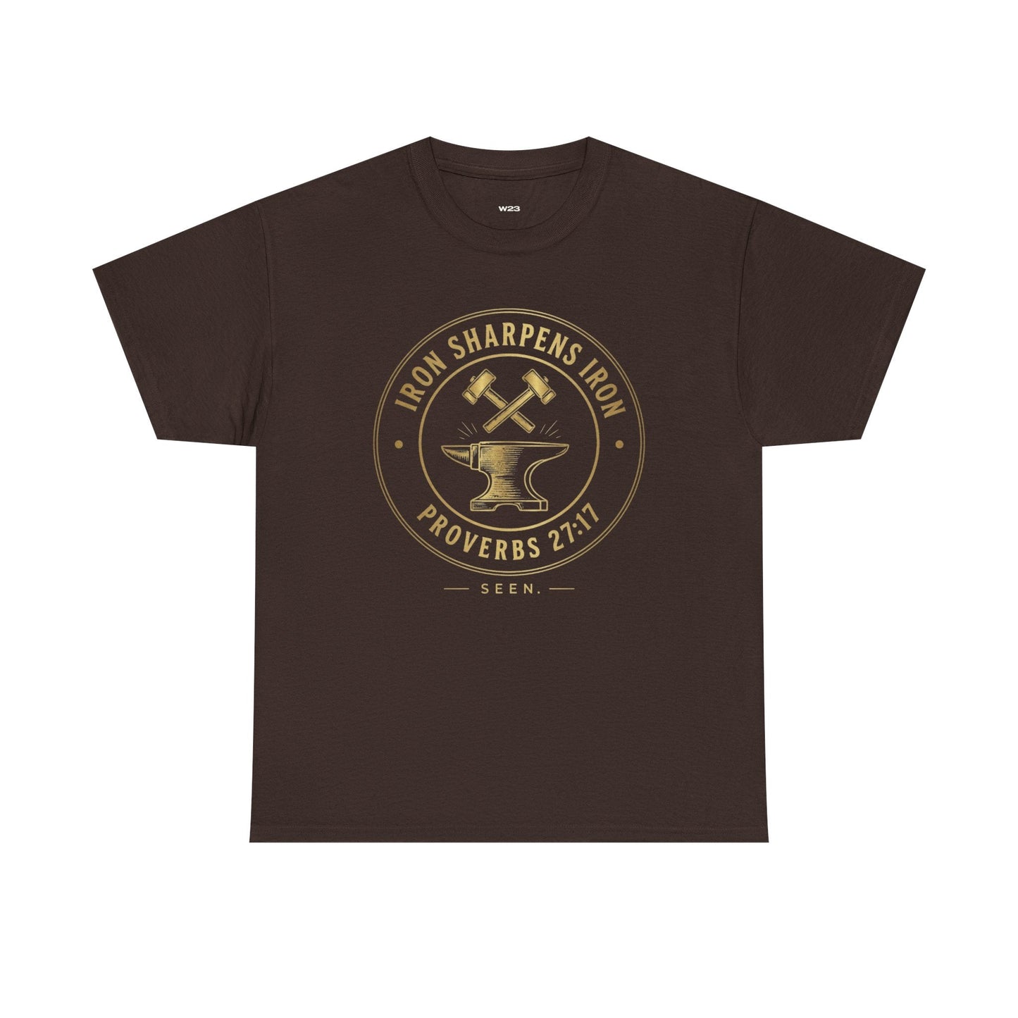 Iron Sharpens Iron Tee — Proverbs 27:17 | Faith Apparel for Men