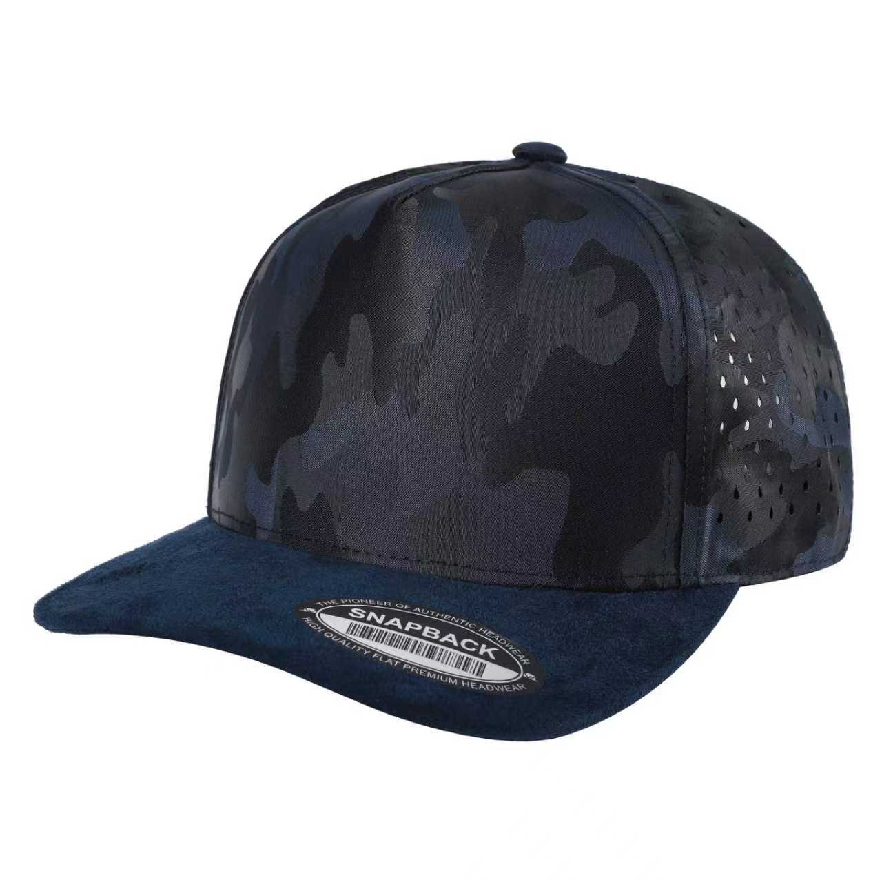 5panel Camo Crown W/ Laser Vented Back and Suede Bill Snapback Tccsl | Burzip Inc