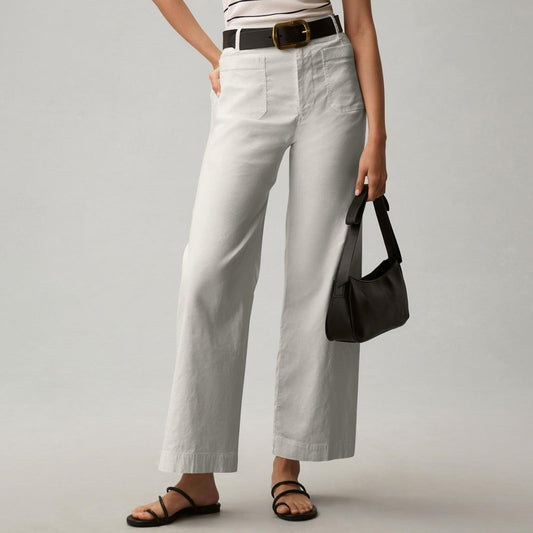 Plus Size High Waisted Slimming Solid Color Suit Pants