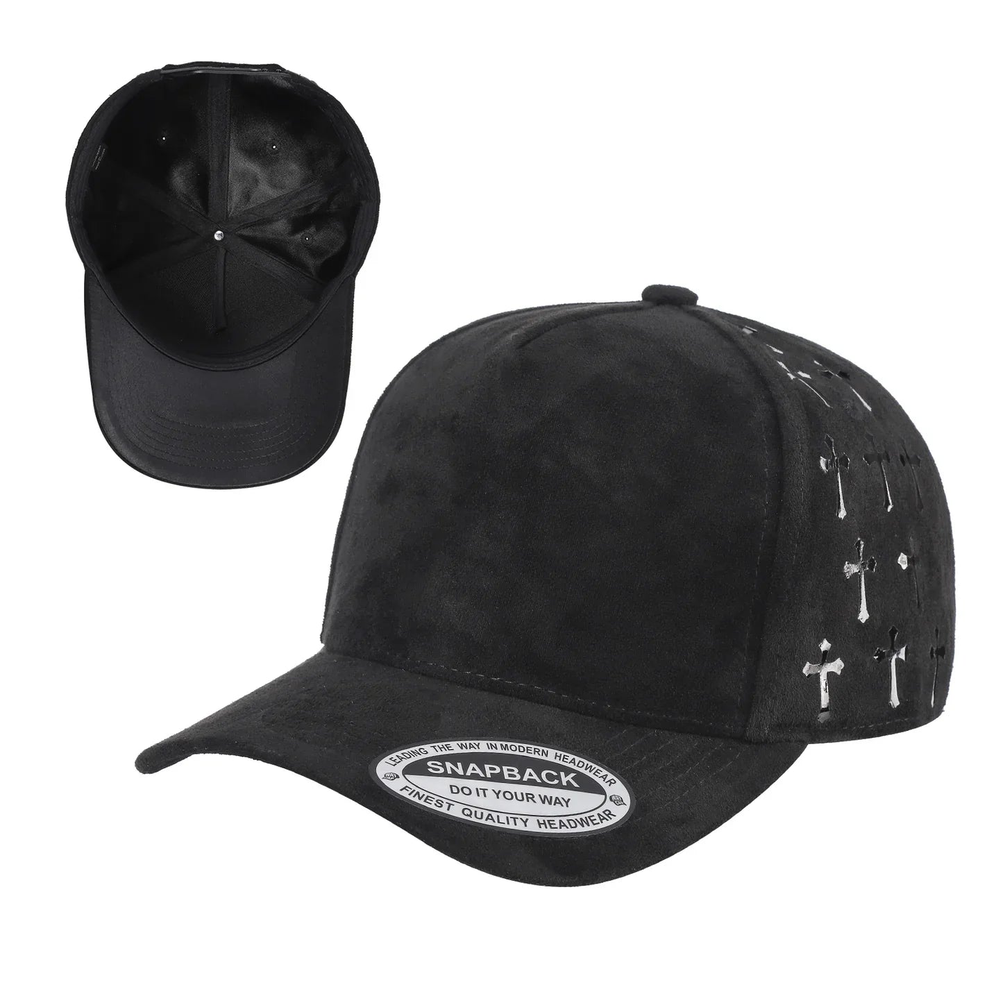 5Panel Suede Fabric Cap with Satin Gilding 5sstg