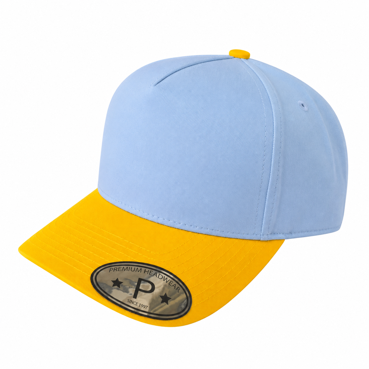5panel Twill Fabric 5tone with Cream Crown 2tone Blank Caps Tctan | Burzip Inc