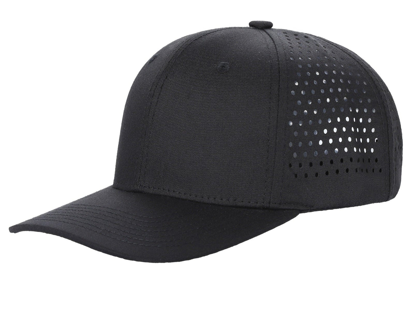 7panel Laser Vented Back Snapback Flatbill Cap 7laser | Burzip Inc
