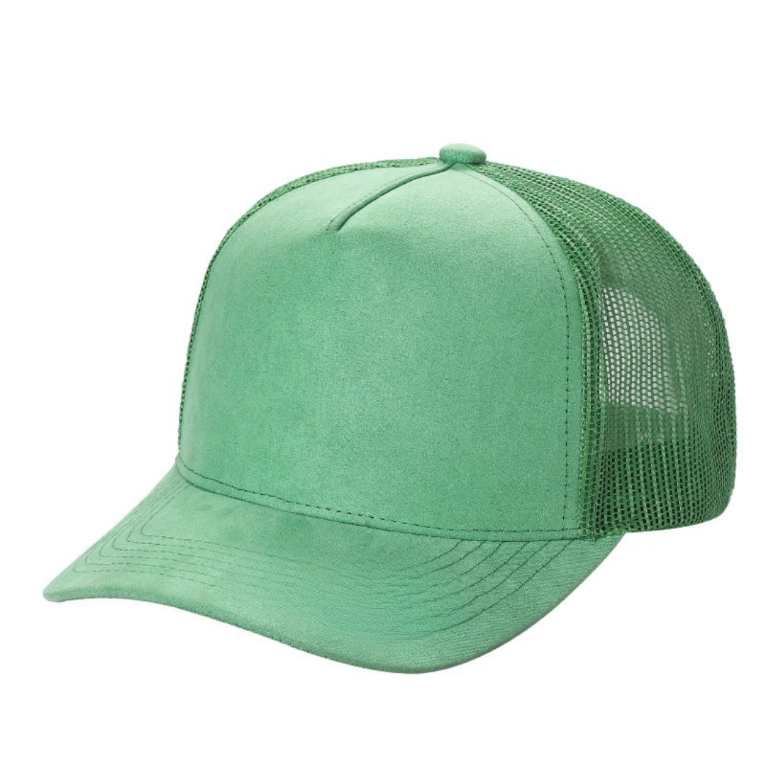 5Panel Suede Front Mesh Back Trucker Cap for Burning Art sum 520