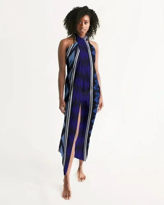 Sheer Bohemian Blue Swimsuit Cover Up