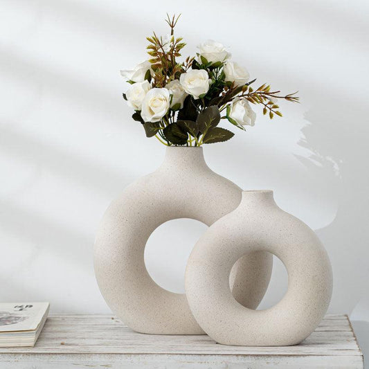 New Style Biscuit Vase Frosted Particle Flower Arranging Device Decor Ornaments