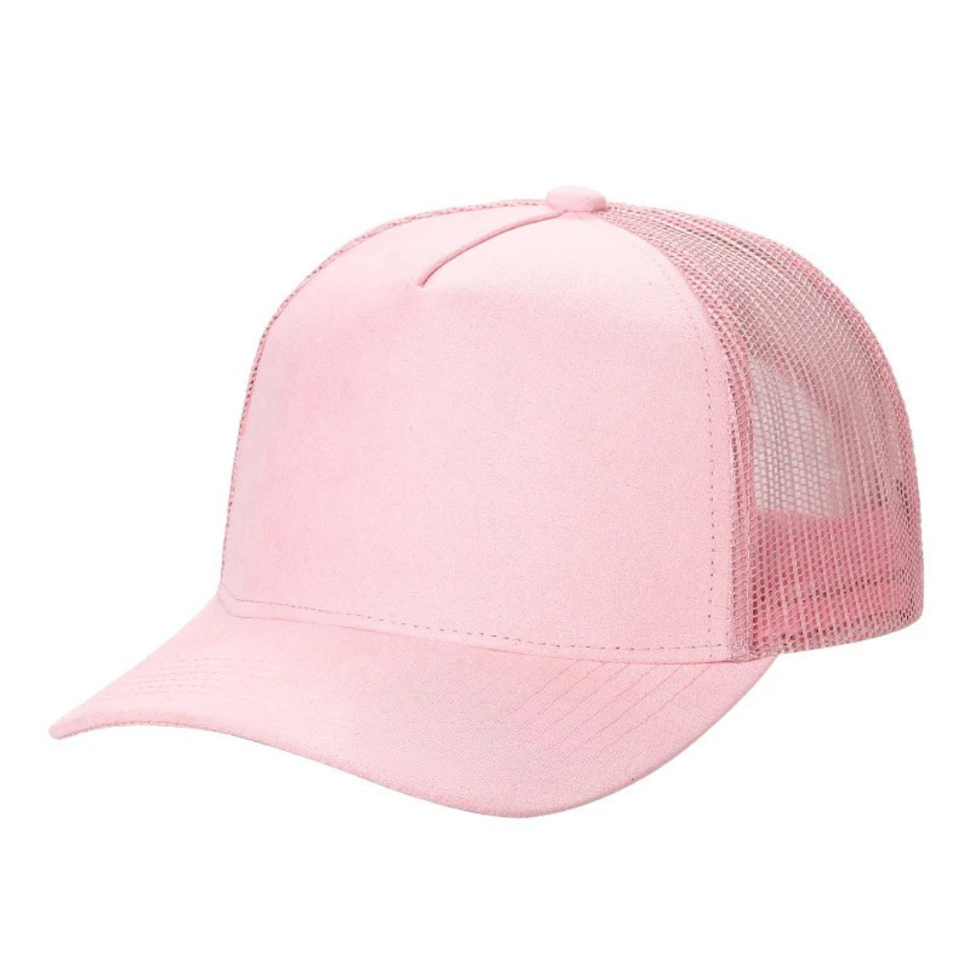 5Panel Suede Front Mesh Back Trucker Cap for Burning Art sum 520