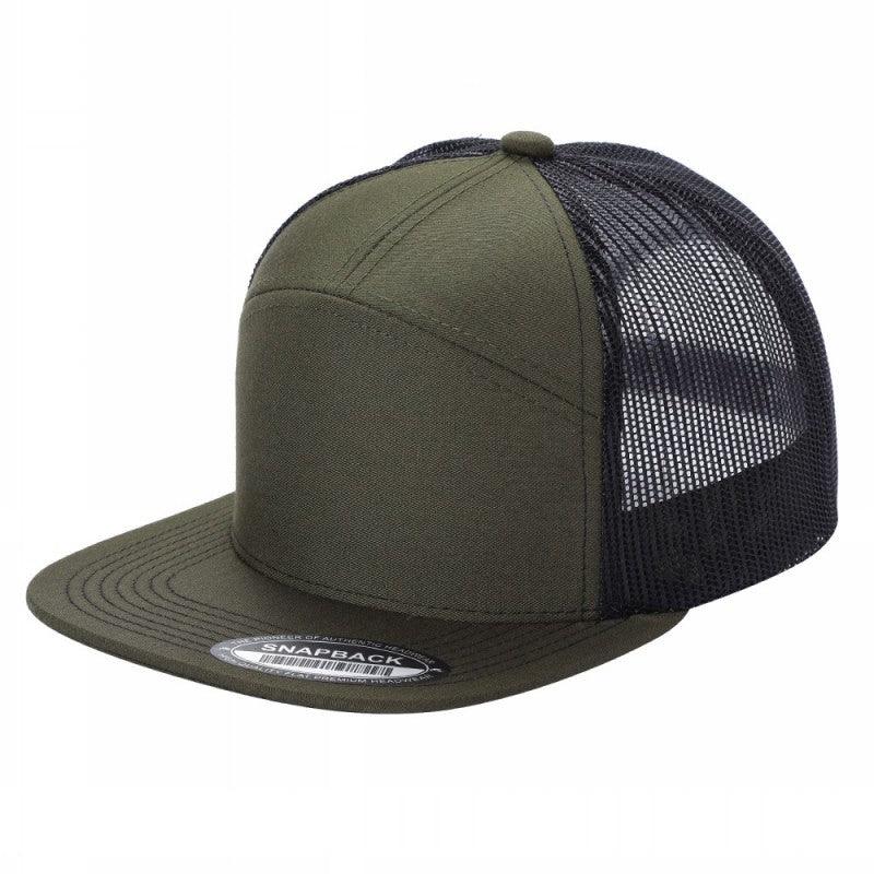 7panel Flatbill Trucker Mesh Snapback Blank Hats 7ftm | Burzip Inc