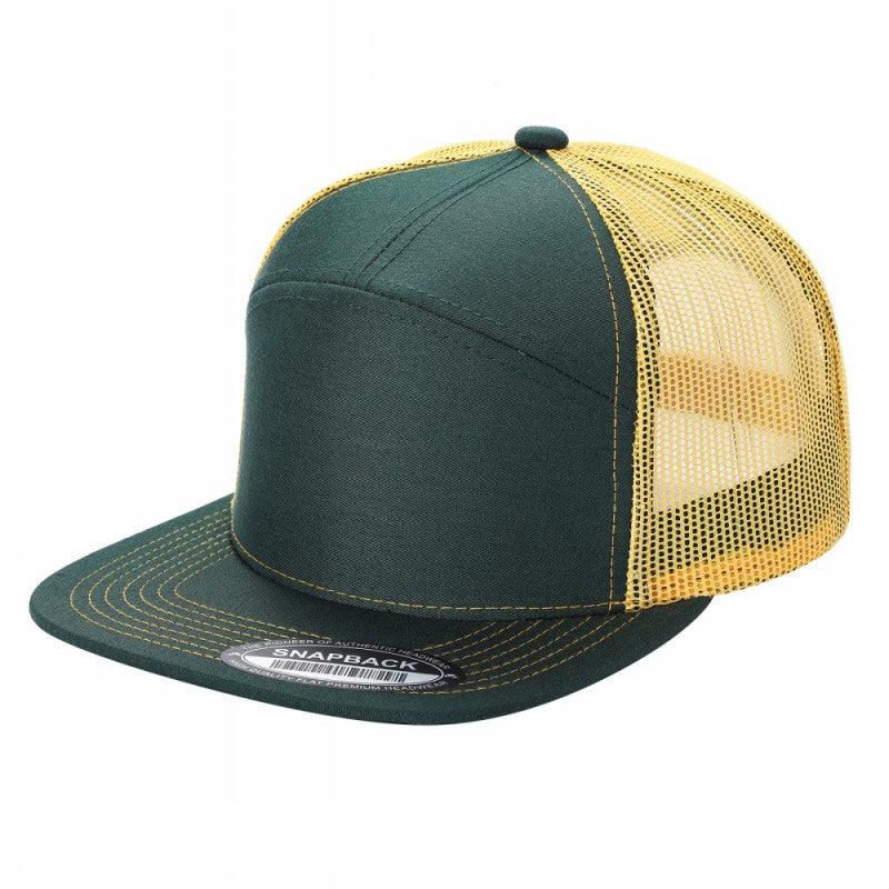 7panel Flatbill Trucker Mesh Snapback Blank Hats 7ftm | Burzip Inc