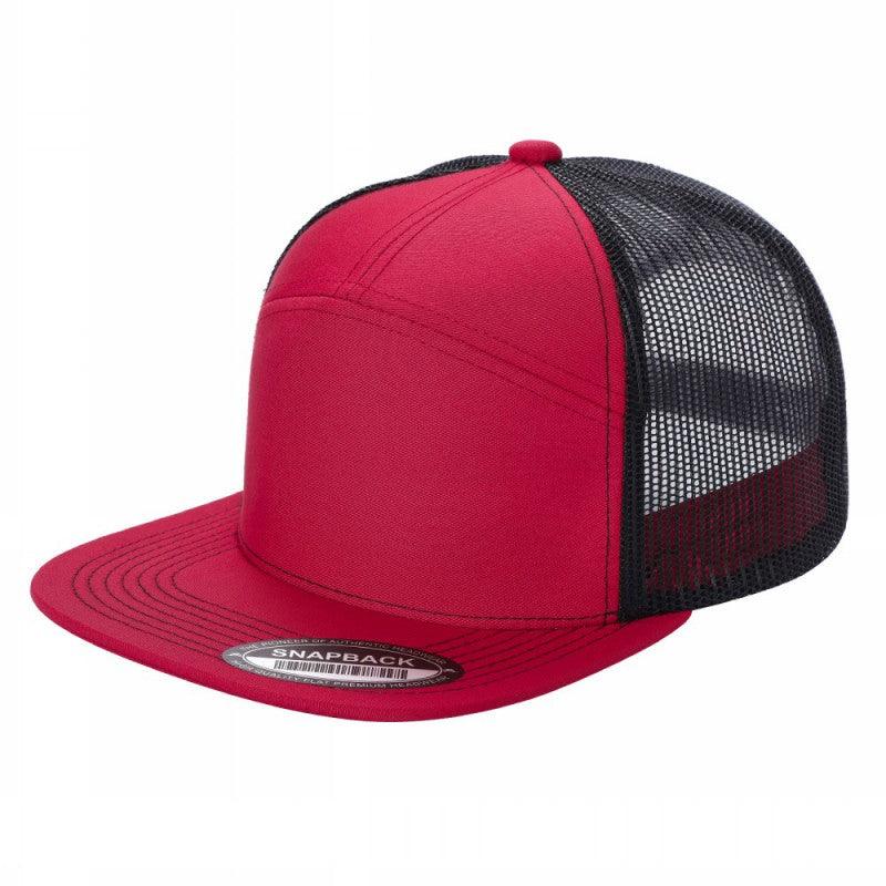 7panel Flatbill Trucker Mesh Snapback Blank Hats 7ftm | Burzip Inc