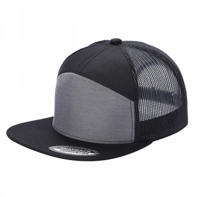 7panel Flatbill Trucker Mesh Snapback Blank Hats 7ftm | Burzip Inc