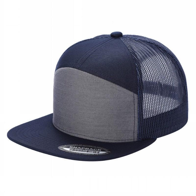 7panel Flatbill Trucker Mesh Snapback Blank Hats 7ftm | Burzip Inc