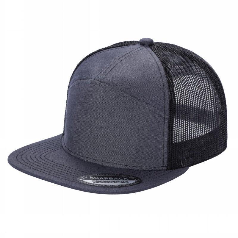 7panel Flatbill Trucker Mesh Snapback Blank Hats 7ftm | Burzip Inc