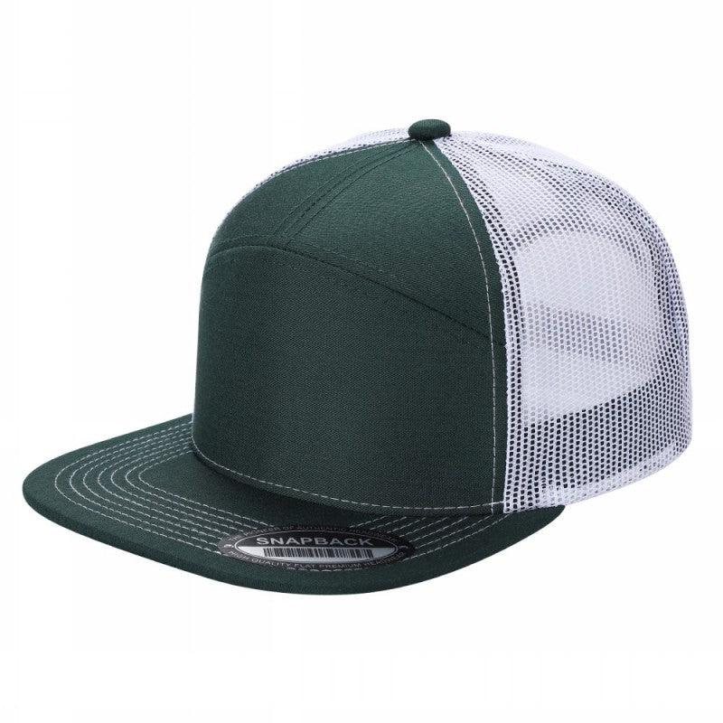 7panel Flatbill Trucker Mesh Snapback Blank Hats 7ftm | Burzip Inc