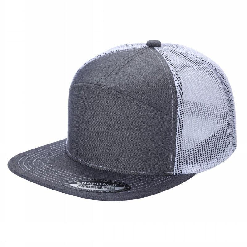 7panel Flatbill Trucker Mesh Snapback Blank Hats 7ftm | Burzip Inc