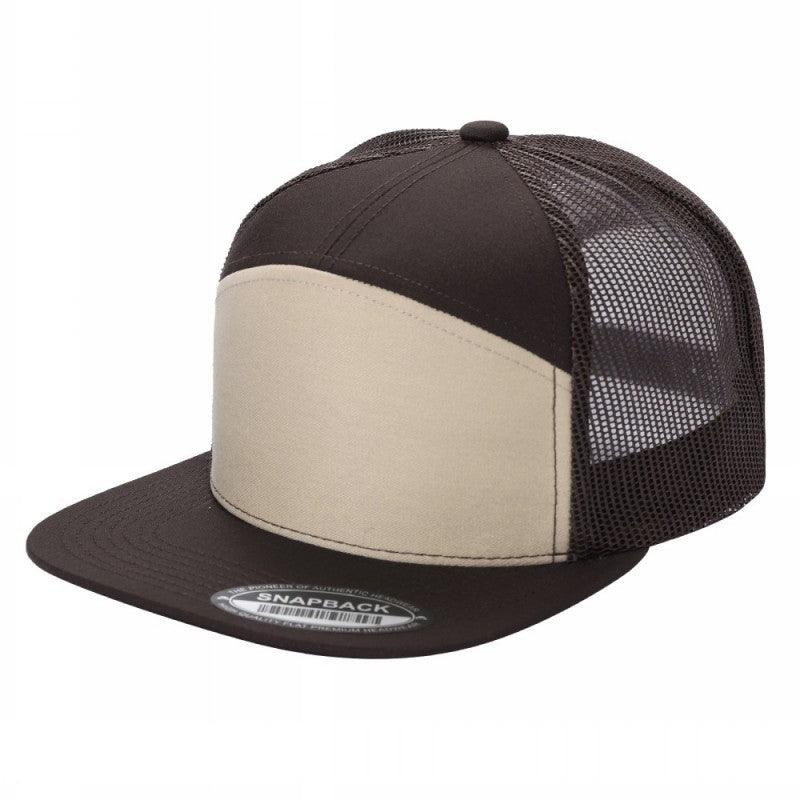 7panel Flatbill Trucker Mesh Snapback Blank Hats 7ftm | Burzip Inc