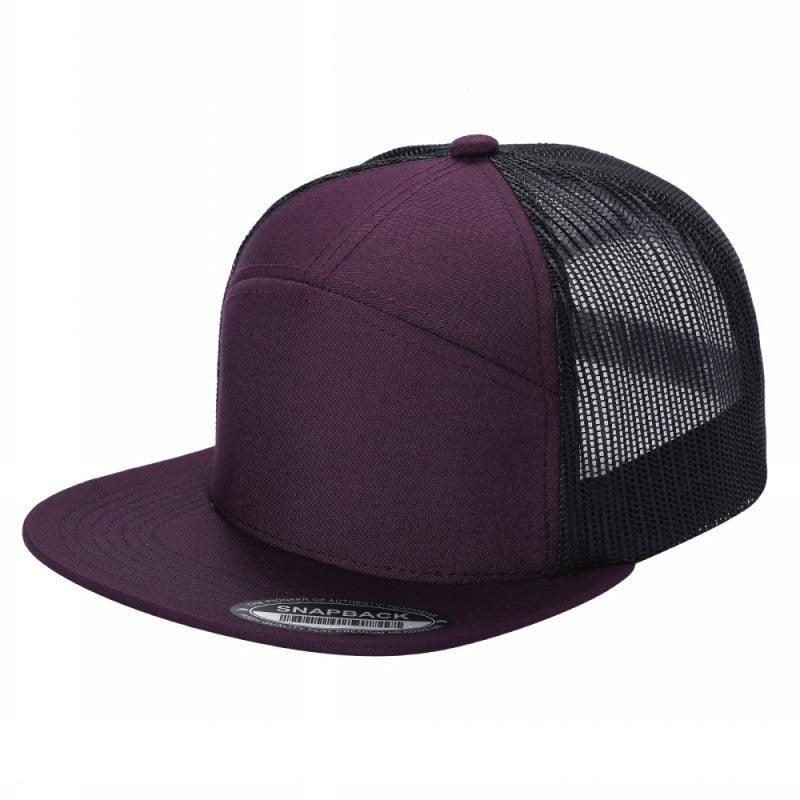 7panel Flatbill Trucker Mesh Snapback Blank Hats 7ftm | Burzip Inc