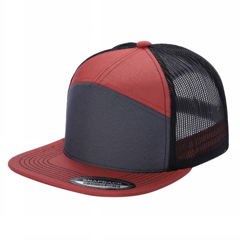 7panel Flatbill Trucker Mesh Snapback Blank Hats 7ftm | Burzip Inc